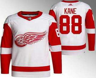Mens Detroit Red Wings #88 Patrick Kane White Jersey Dzhi